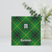 Clan MacArthur Tartan Kaart (Staand voorkant)