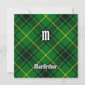Clan MacArthur Tartan Kaart (Voorkant)