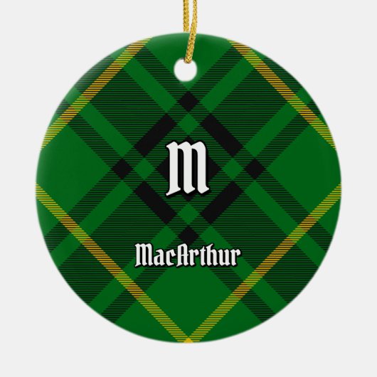 Clan MacArthur Tartan Keramisch Ornament (Voorkant)