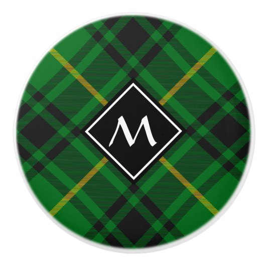 Clan MacArthur Tartan Keramische Knop (Voorkant)