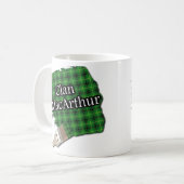Clan MacArthur Tartan Paint Brush Cup Mok (Voorkant links)