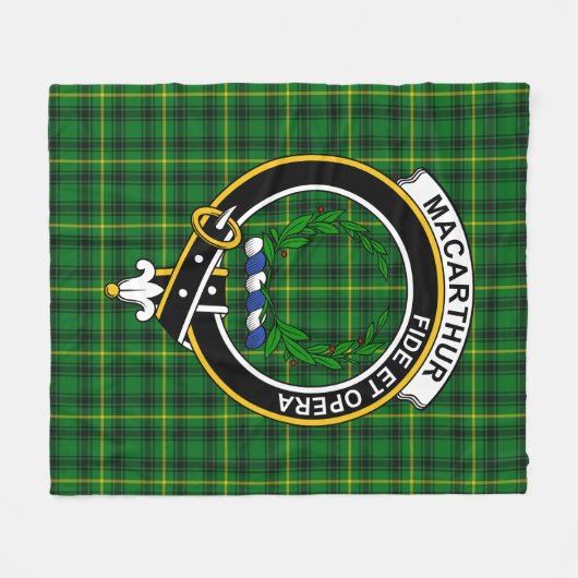 Clan MacArthur Tartan Pset Fleece Deken (Voorkant (Horizontaal))