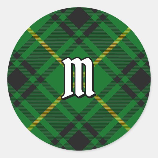 Clan MacArthur Tartan Ronde Sticker (Voorkant)
