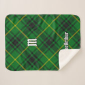 Clan MacArthur Tartan Sherpa Deken (Voorkant (horizontaal))