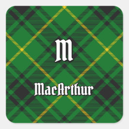 Clan MacArthur Tartan Vierkante Sticker