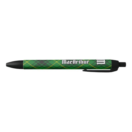 Clan MacArthur Tartan Zwarte Inkt Pen (Bodem)