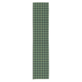 Clan MacArthur Zwart en Groen Schots Tartan Korte Tafelloper (Voorkant)