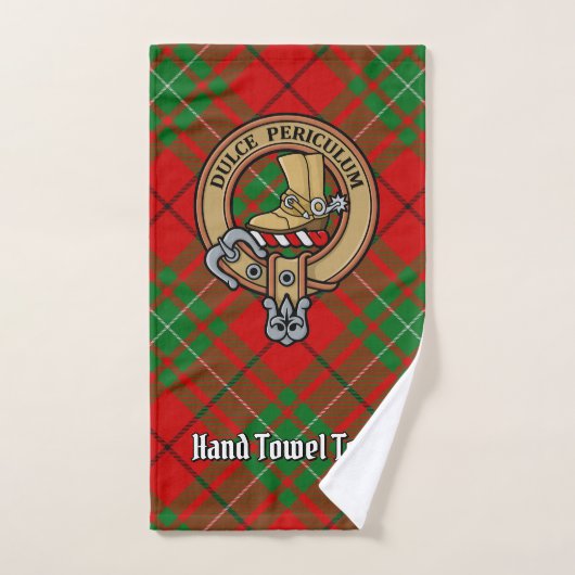 Clan MacAulay Crest boven Tartan Bad Handdoek (Handdoek)