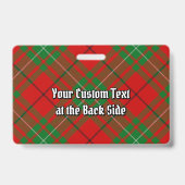 Clan MacAulay Crest boven Tartan Badge (Achterkant)