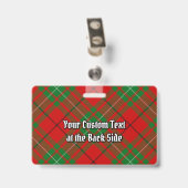 Clan MacAulay Crest boven Tartan Badge (Achterkant met clip)