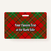 Clan MacAulay Crest boven Tartan Badge (Achterkant)