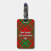 Clan MacAulay Crest boven Tartan Bagagelabel (Achterkant verticaal)
