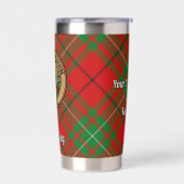 Clan MacAulay Crest boven Tartan Geïsoleerde Drinkbeker (Links)