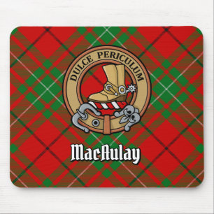 Clan MacAulay Crest boven Tartan Muismat