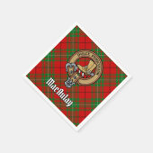 Clan MacAulay Crest boven Tartan Servet (Hoek)