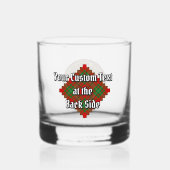 Clan MacAulay Crest boven Tartan Whisky Glas (Achterkant)