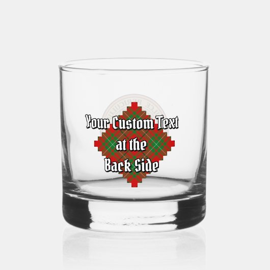Clan MacAulay Crest boven Tartan Whisky Glas (Achterkant)