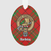 Clan MacAulay Crest over Tartan Ornament (voorkant)