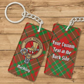 Clan MacAulay Crest over Tartan Sleutelhanger
