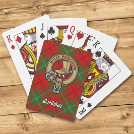 Clan MacAulay Crest over Tartan Speelkaarten