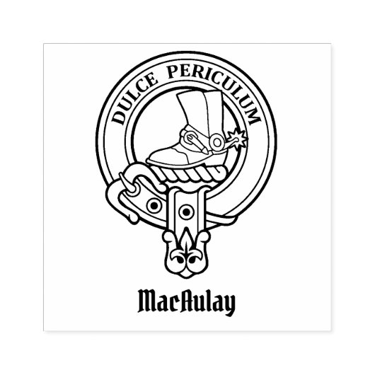 Clan MacAulay Crest Rubber Stamp Rubberstempel (Afrduk)
