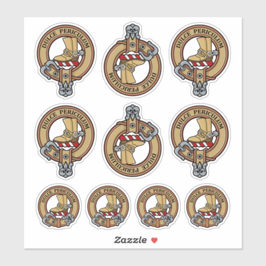 Clan MacAulay Crest Sticker Set (Vel)