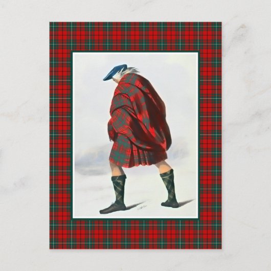 Clan MacAulay  Illustratie Tartan Lijst Briefkaart (Voorkant)