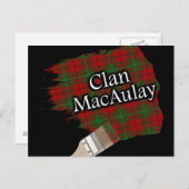 Clan MacAulay Scottish Tartan Paint Brush Briefkaart (Voorkant / Achterkant)