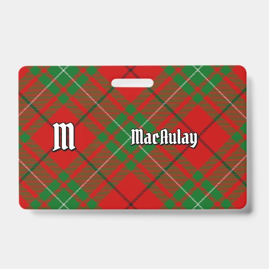Clan MacAulay Tartan Badge (Voorzijde)