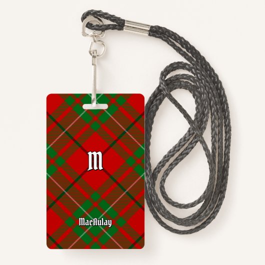 Clan MacAulay Tartan Badge (Voorkant met draagriem)