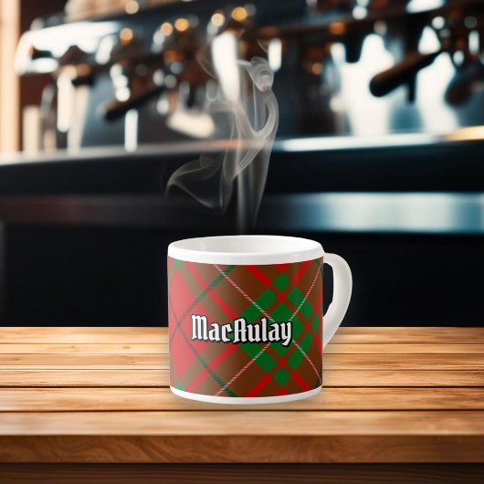 Clan MacAulay Tartan Espresso Cup Kop