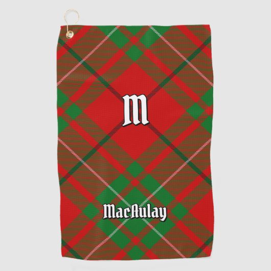 Clan MacAulay Tartan Golf Handdoek (Voorkant)