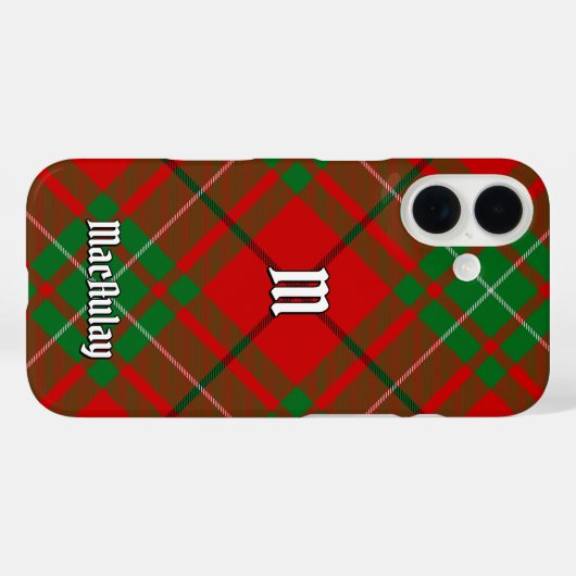 Clan MacAulay Tartan Hoesje-Mate iPhone Case (Achterkant (horizontaal))