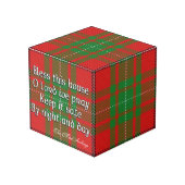 Clan MacAulay Tartan House Blessing Kubus (Voorkant hoekig)