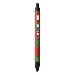 Clan MacAulay Tartan Inktpen Zwarte Inkt Pen