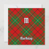 Clan MacAulay Tartan Kaart (Voorkant)