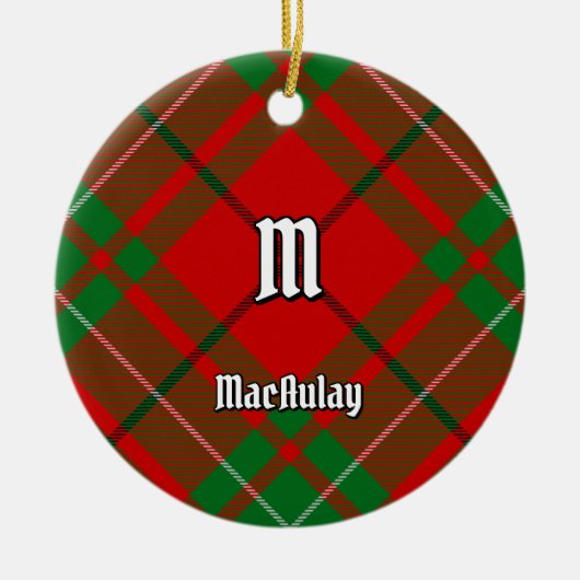 Clan MacAulay Tartan Keramisch Ornament (Voorkant)