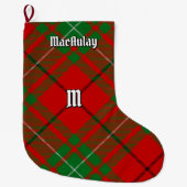Clan MacAulay Tartan Kerstkous Grote Kerstsok (Voorkant)