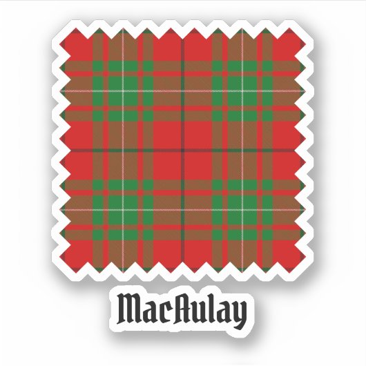 Clan MacAulay Tartan Sticker (Voorkant)
