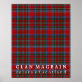 Clan MacBain Colors of Scotland Tartan Poster (Voorkant)
