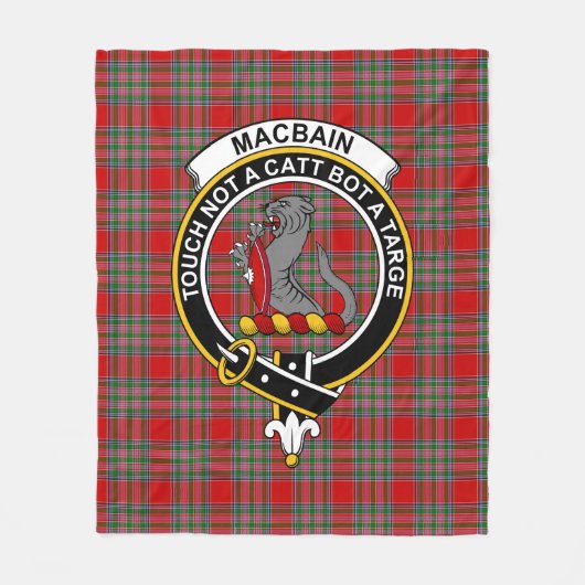 Clan MacBain Tartan Pset Fleece Deken (Voorkant)