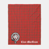 Clan MacBean Crest Badge & Tartan Fleece Deken (Voorkant)