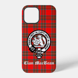 Clan MacBean Crest Badge & Tartan iPhone 12 Hoesje