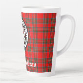 Clan MacBean Crest Badge & Tartan Latte Mok (Rechts)