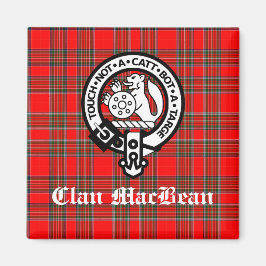Clan MacBean Crest Badge & Tartan Magneet