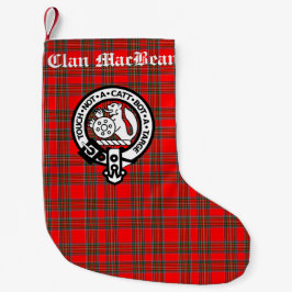 Clan MacBean Crest Badge & Tartan Persoonlijk Kleine Kerstsok