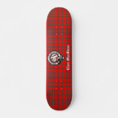 Clan MacBean Crest Badge & Tartan Persoonlijk Skateboard (Voorkant)