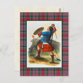 Clan MacBean Illustratie Tartan Lijst Briefkaart (Voorkant / Achterkant)