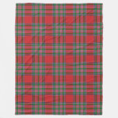 Clan MacBean Pset Red Green Tartan Check Pattern Fleece Deken (Voorkant)