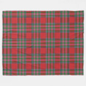 Clan MacBean Pset Red Green Tartan Check Pattern Fleece Deken (Voorkant (Horizontaal))